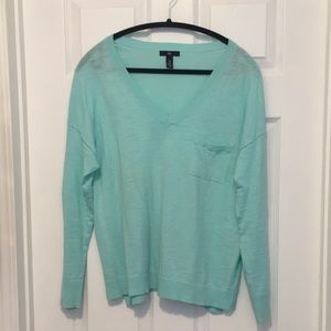 Long sleeve, aqua Gap sweater. Medium.